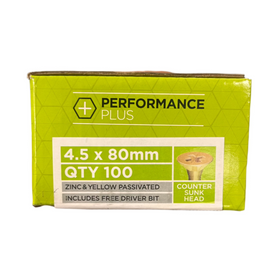 CLASSIC SCREW PZ2 4.5MM X 80MM (100pcs)