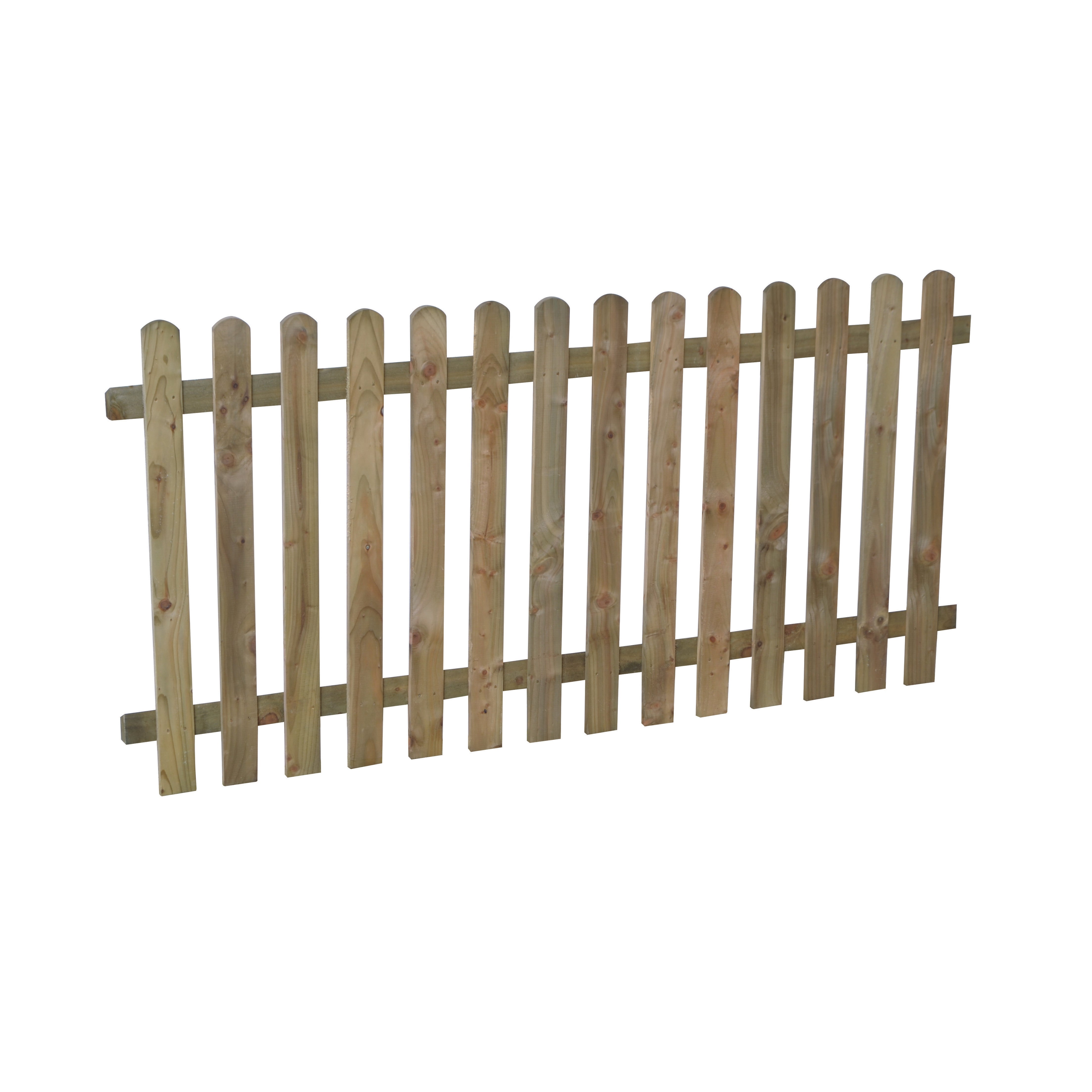 Pressure Treated Heavy Duty Pale Fence Panel 6ft x 3ft (1.8m x 0.9m) - Pack of 3 (Delivery Only)