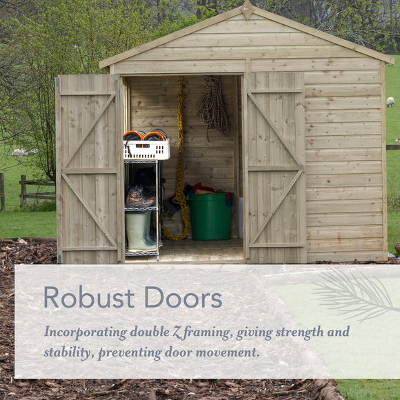 Beckwood 8x6 Pent Shed - 2 Windows - (Delivery Only)