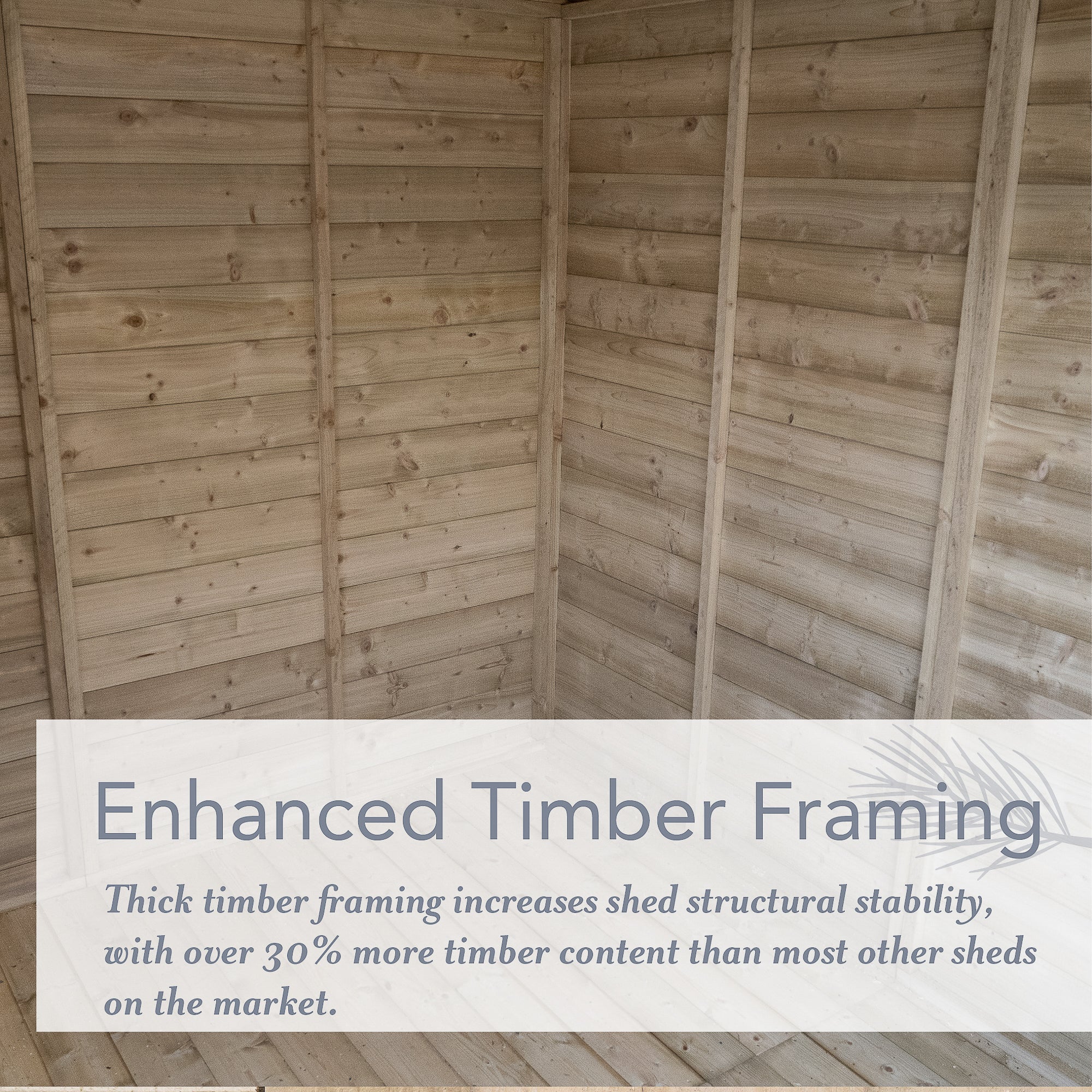 Beckwood 8x6 Pent Shed - 2 Windows - (Delivery Only)