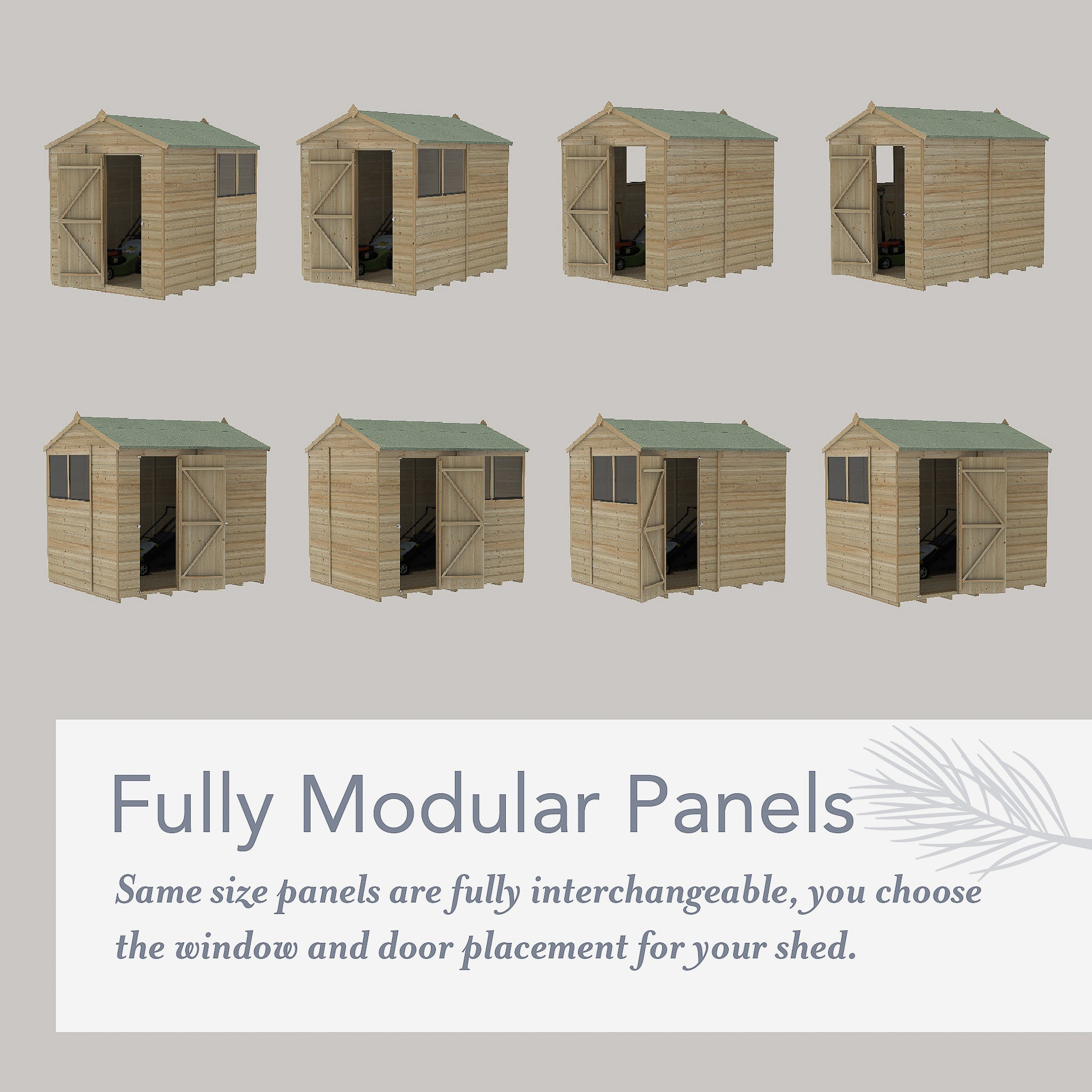 Beckwood 8x6 Pent Shed - 2 Windows - (Delivery Only)
