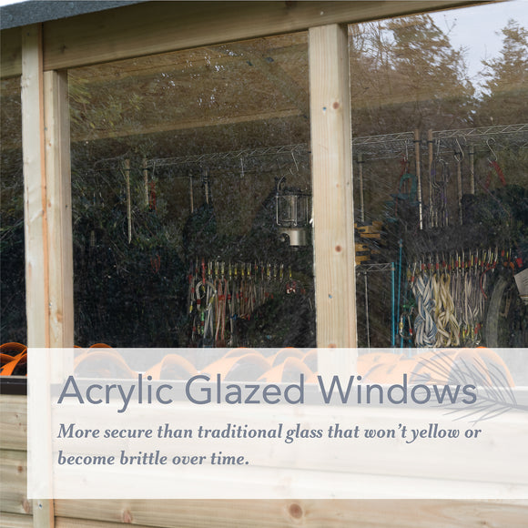 Beckwood 8x6 Pent Shed - 2 Windows - (Delivery Only)