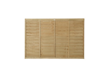 Pressure Treated Superlap Fence Panel 6ft x 4ft (1.83m x 1.22m) - Pack of 3 (Delivery Only) - 0