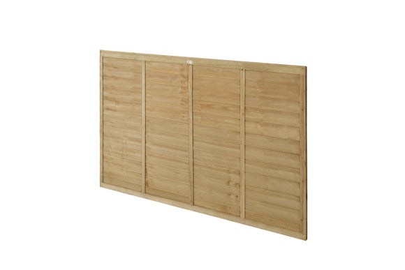 Pressure Treated Superlap Fence Panel 6ft x 4ft (1.83m x 1.22m) - Pack of 3 (Delivery Only)