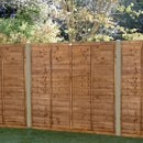 Brown Pressure Treated Superlap Fence Panel 6ft x 5ft (1.83m x 1.52m) - Pack of 3 (Delivery Only)-1