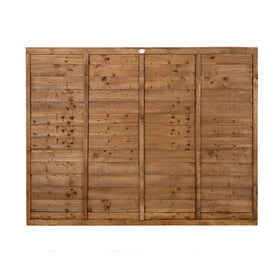 Brown Pressure Treated Superlap Fence Panel 6ft x 5ft (1.83m x 1.52m) - Pack of 3 (Delivery Only) - 0