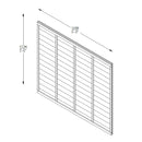 Brown Pressure Treated Superlap Fence Panel 6ft x 5ft (1.83m x 1.52m) - Pack of 3 (Delivery Only)-4