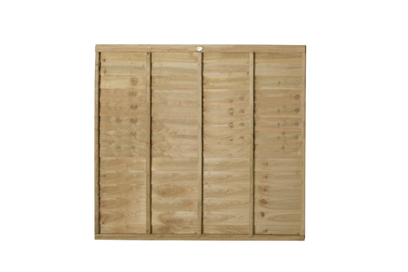 Pressure Treated Superlap Fence Panel 6ft x 5ft (1.83m x 1.52m) - Pack of 3 (Delivery Only)