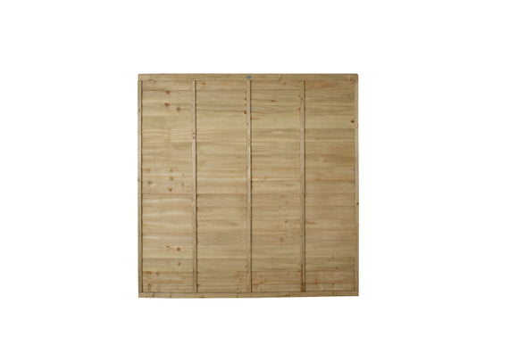 Pressure Treated Superlap Fence Panel 6ft x 6ft (1.83m x 1.83m) - Pack of 3 (Delivery Only)
