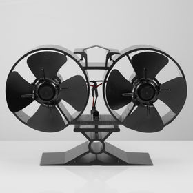8 Blade Double Mini Heat Powered Stove Fan - 0