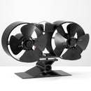 8 Blade Double Mini Heat Powered Stove Fan-4