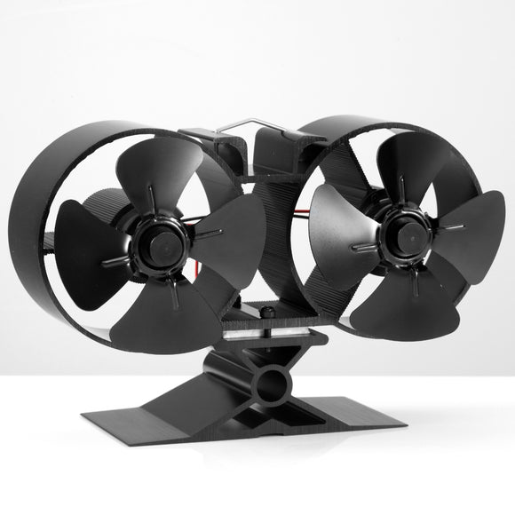 8 Blade Double Mini Heat Powered Stove Fan