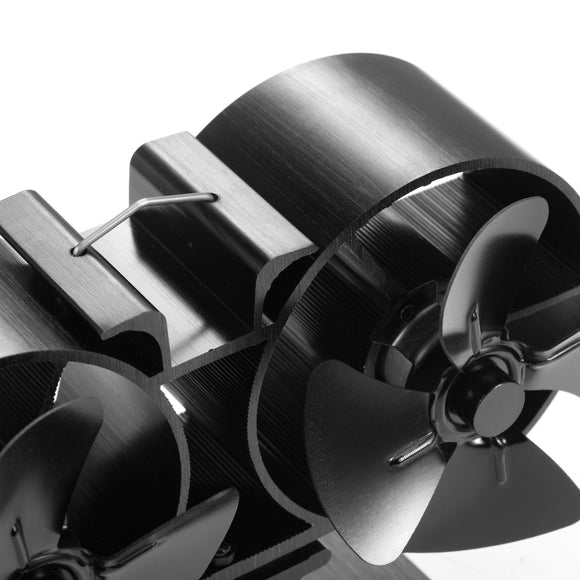 8 Blade Double Mini Heat Powered Stove Fan