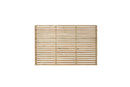 Pressure Treated Contemporary Slatted Fence Panel 1.8m x 1.2m  - Pack of 3 (Delivery Only)-1