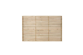 Pressure Treated Contemporary Slatted Fence Panel 1.8m x 1.2m  - Pack of 3 (Delivery Only)