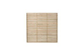 Pressure Treated Contemporary Slatted Fence Panel 1.8m x 1.8m - Pack of 3 (Delivery Only) - 0