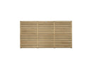 Pressure Treated Contemporary Double Slatted Fence Panel 1.8m x 0.9m  - Pack of 3  (Delivery Only)-3