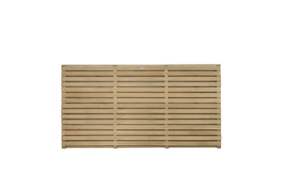 Pressure Treated Contemporary Double Slatted Fence Panel 1.8m x 0.9m  - Pack of 3  (Delivery Only)