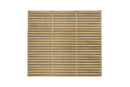 Pressure Treated Contemporary Double Slatted Fence Panel 1.8m x 1.5m  - Pack of 3 (Delivery Only)-2