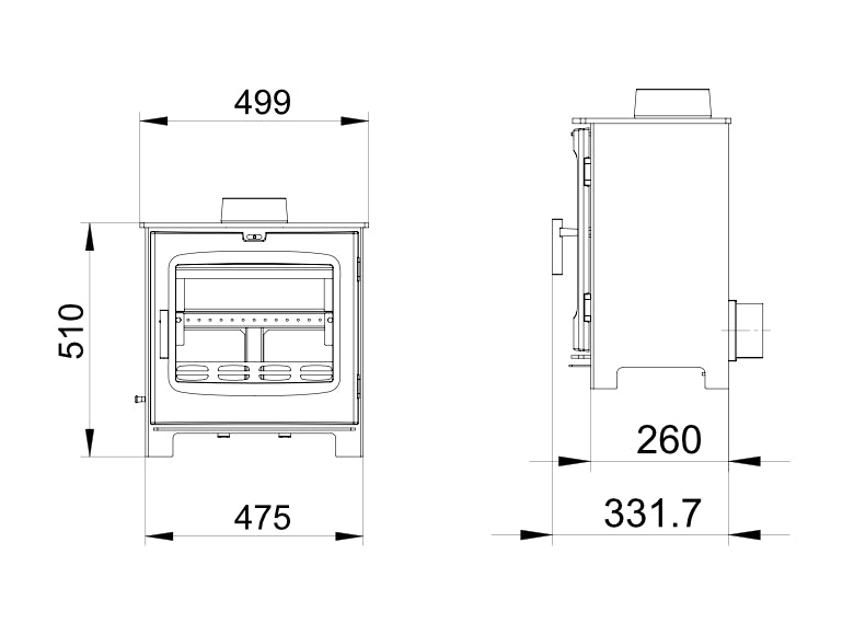 Woodford Chadwick 5 Wood Burning / Multifuel Ecodesign Stove