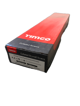 COLLATED DRYWALL SCREW 4.2MM X 75MM BLACK (500PCS)