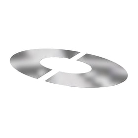 DTW 2 Part 45 Degree Oval Wide Finishing Plate 6 Inch SS