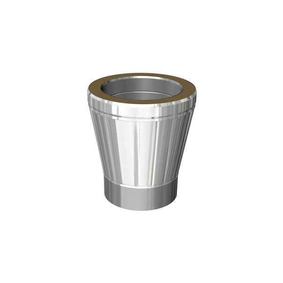 DTW Single to Twin Wall Adapter Conical 6 Inch SS