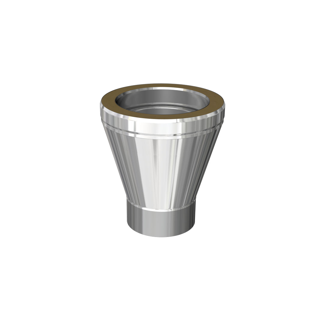 DTW Single to Twin Wall Adapter Conical 5 - 6 Inch SS