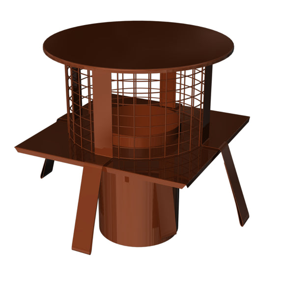 Terracotta Square Based Pot Hanger Rain Cap 5 Inch