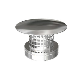 DTW Rain Cap with Mesh 6 Inch SS