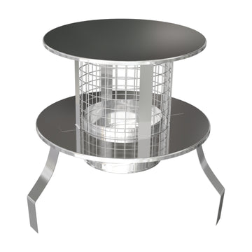 Stainless Steel Screw Fit Pot Hanger Rain Cap 6 Inch