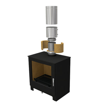 DTW 500mm Adjustable Starter Length with Built in Adapter 5 - 6 Inch SS