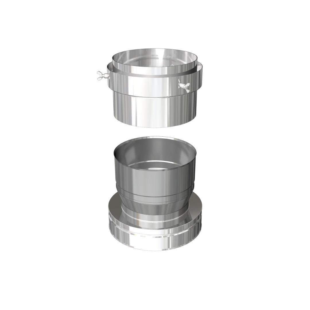DTW Twin Wall Below to Flex Adapter 5 - 6 Inch SS | Henshaws Roofing ...