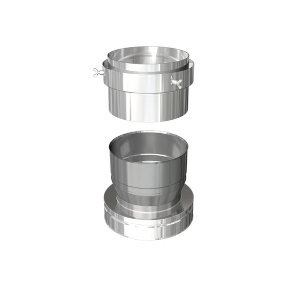 DTW Twin Wall Below to Flex Adapter 5 - 6 Inch SS
