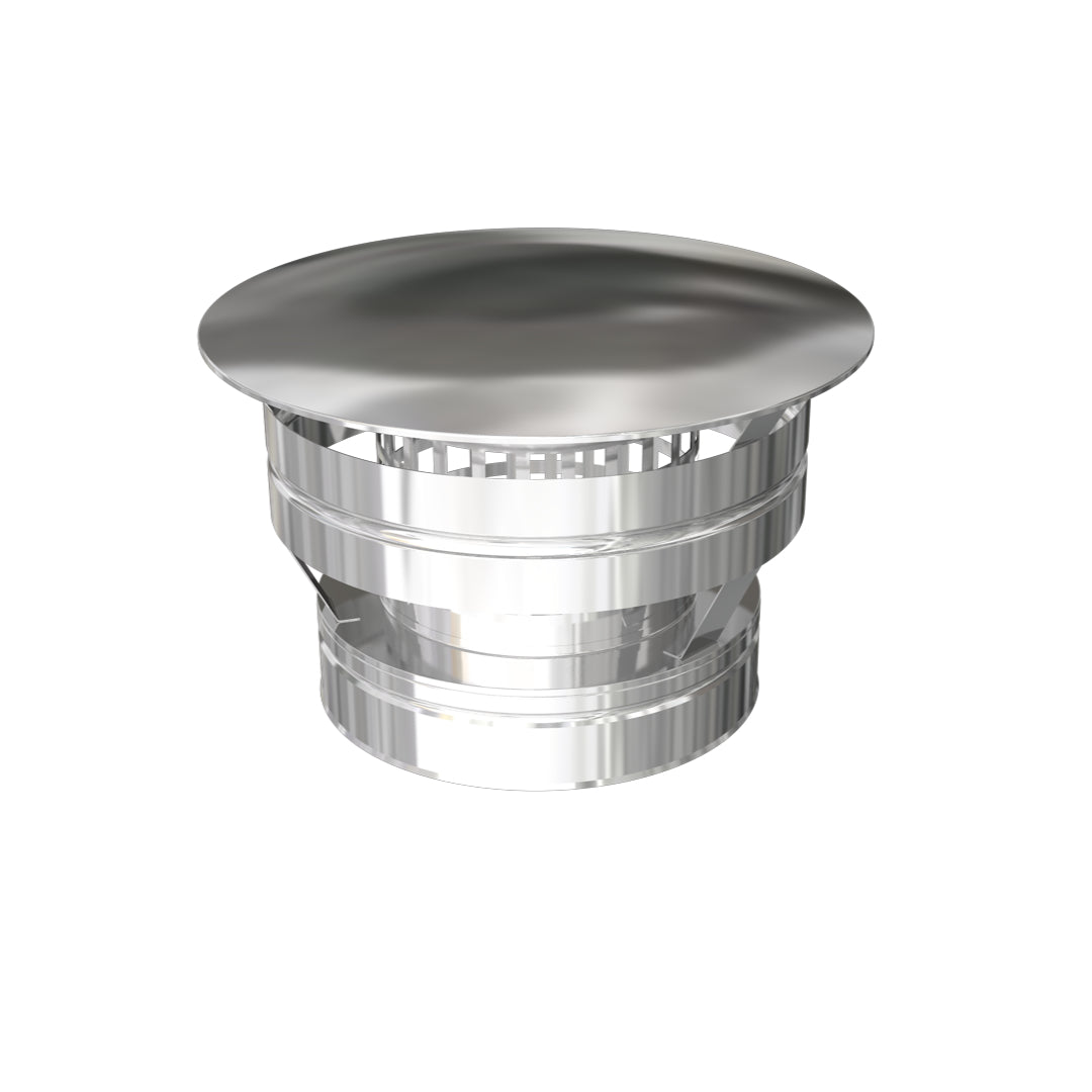 DTW Rain Cap with Mesh 5 Inch SS